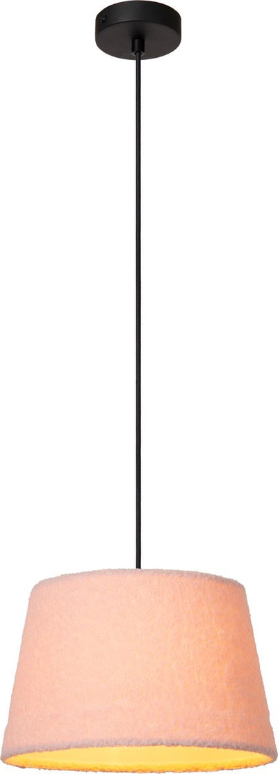 Lucide Woolly - Hängelampe - ø 28 cm - 1xe27 - rosa