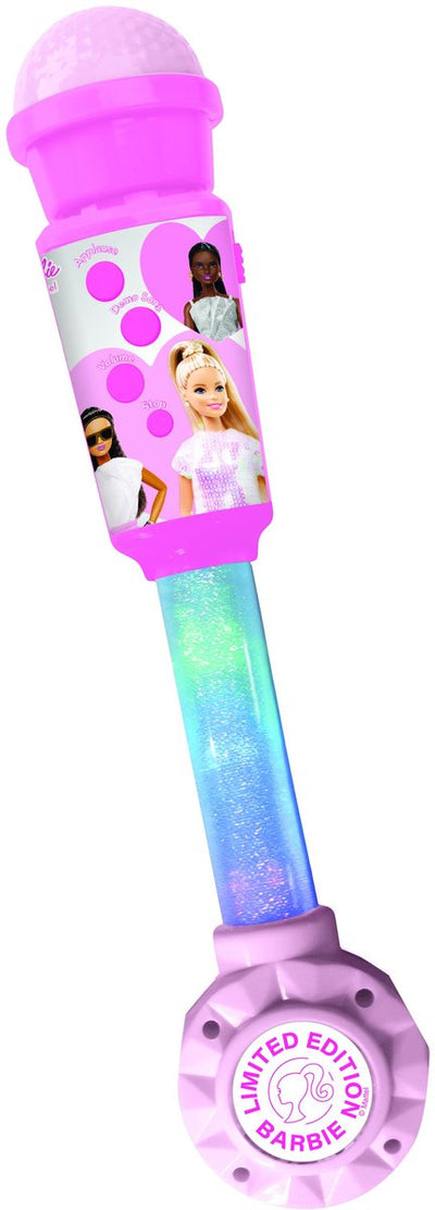 Lexibook Barbie trendiges Beleuchtungsmikrofon mit Lautsprecher (Aux-In), Melodien und Soundeffekten