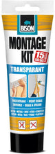 Bison Montageset transparente Tube 250 g, Montagekleber, Montage, hohe Endfestigkeit, innen und außen, dauerelastisch, extra stark, einfache Anwendung
