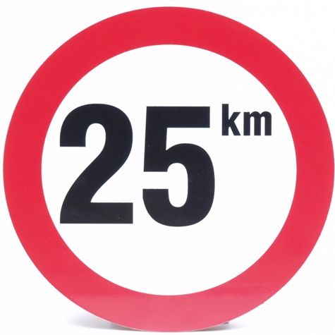 Signieren Sie 25 km p u