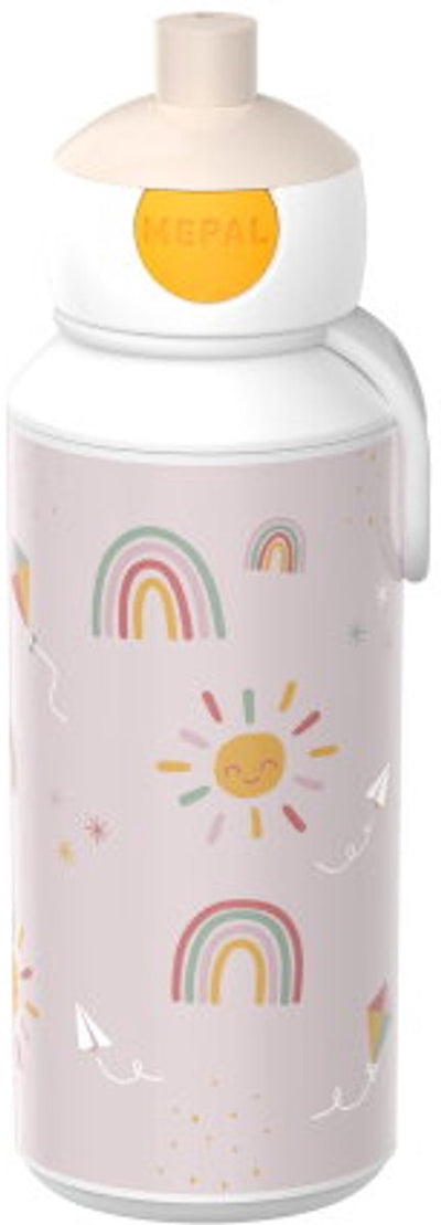 Mepal Pop-Up-Trinkflasche Campus – 400 ml – gut schließend – Trinkbecher für Kinder – Sunshine Rainbow