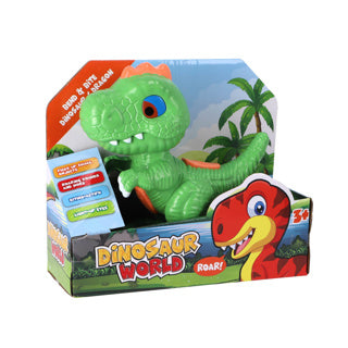 Dino mit Licht und Klang und Reden zurück
