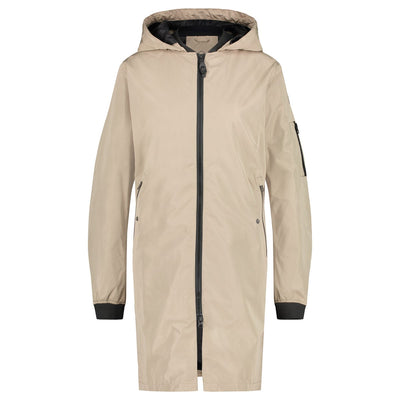 Puch langer Bomber-Regenmantel Urban Outdoor Damen Zement