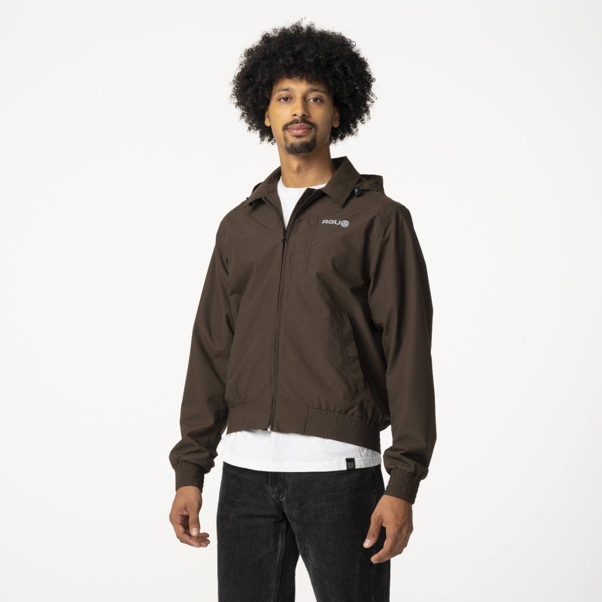 Twill Bomber Regenjacke Jacke Urban Outdoor Herren gemahlener Kaffee