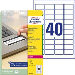 Anti-Betrugs-Etiketten Avery L6145-20 permanent klebend