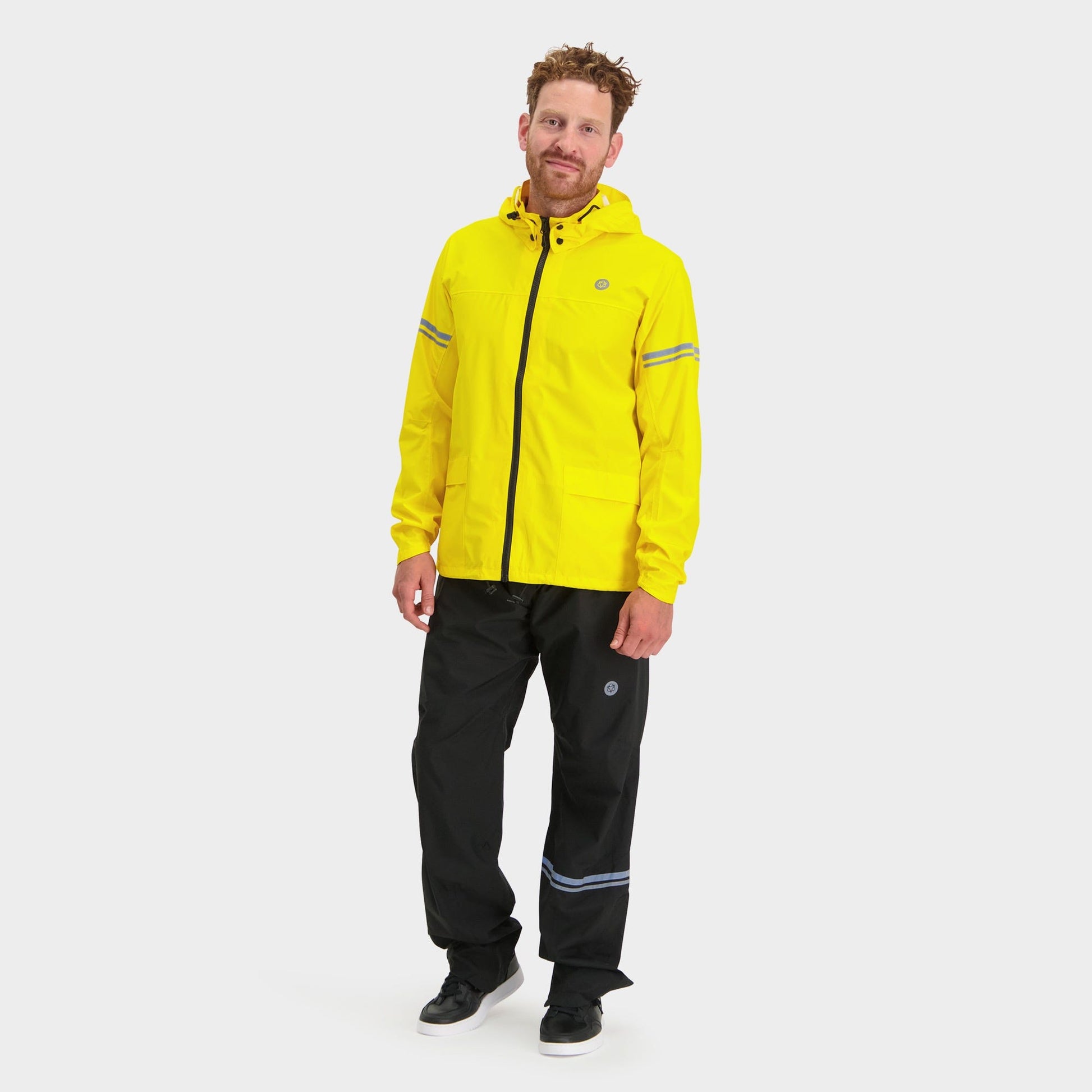Agu Original Regenanzug Essential Schwarz Gelb