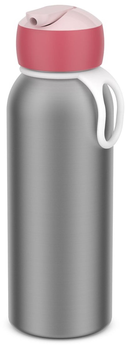 Mepal Isolierflasche Flip-Up Campus – 350 ml – 12 Stunden kalt, 4 Stunden heiß – Trinkflasche mit Strohhalm für Kinder – cooles Pink