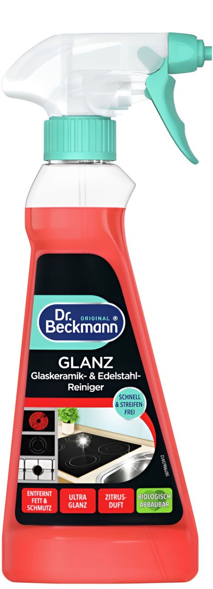 Dr. Beckmann Küchenreiniger - Spray für Edelstahl - 250 ml, effektiv und schnell