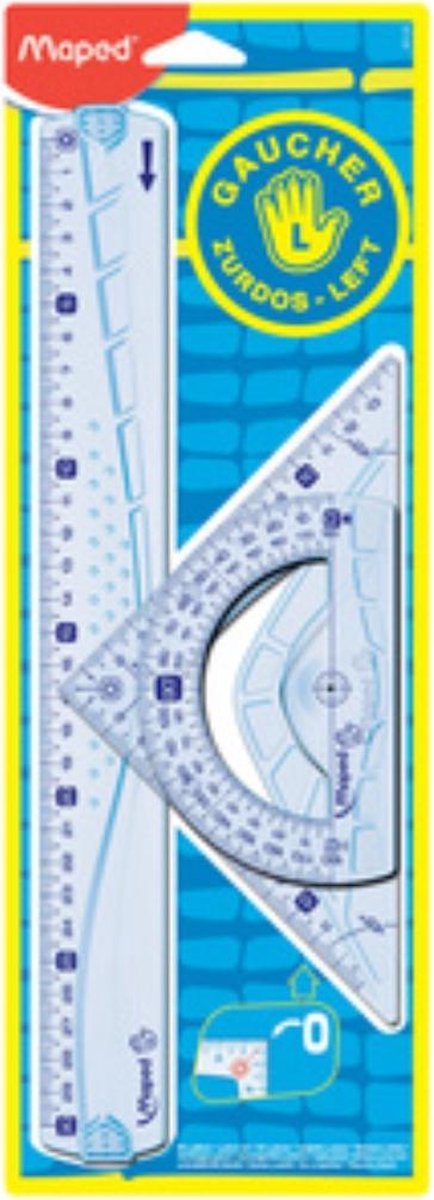 Maped Office Geometrisches Set 30 cm 3-teilig für Linkshänder