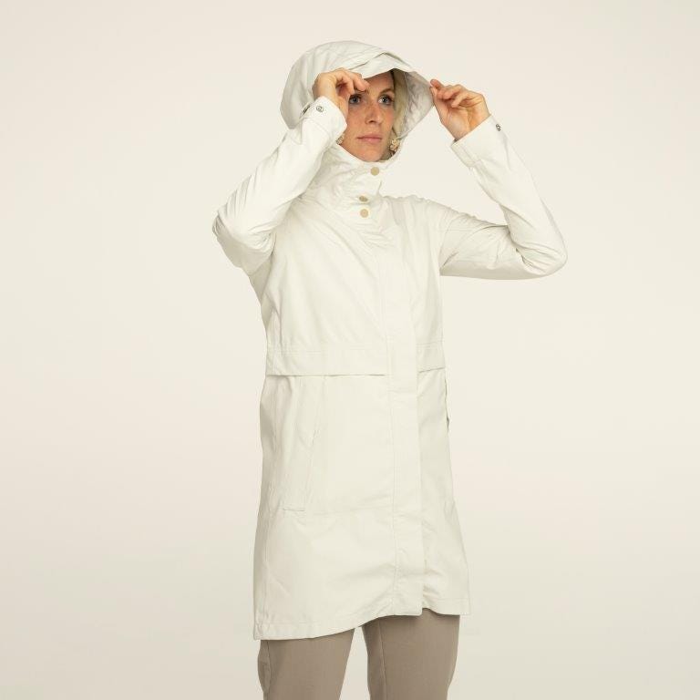 Puch ungefärbter Parka-Regenmantel für urbane Outdoor-Damen