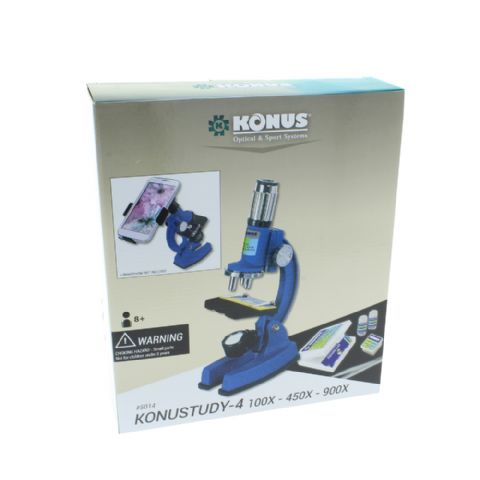 Konus Mikroskop Konustudy-4 150x-450x-900x mit Smartphone-Adapter