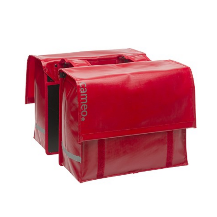 Neu Looxs Cameo Doppel Bisonyl Fahrradtasche - rot