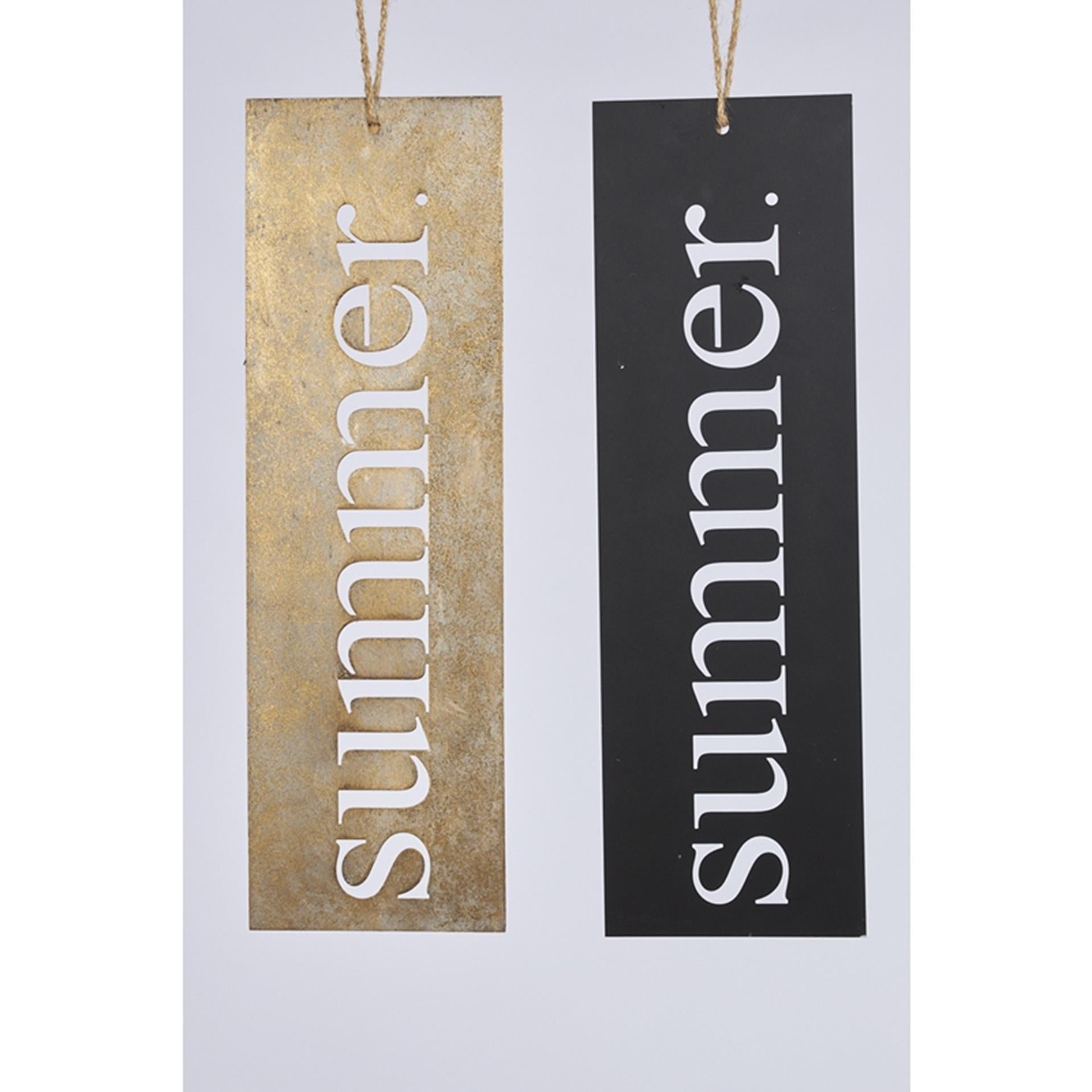 Texttafel „Natural Collections“ aus Metall, 58 x 18 cm