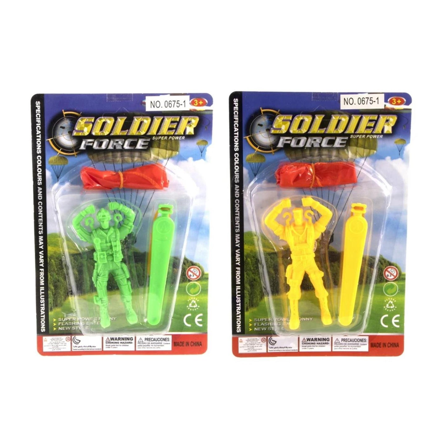 Schießender Soldat mit Fallschirm 8,5 cm