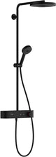 Hansgrohe Pulsify S Showerpipe 260 1jet Ecosmart mit Duschtablett Select 400 Mattschwarz