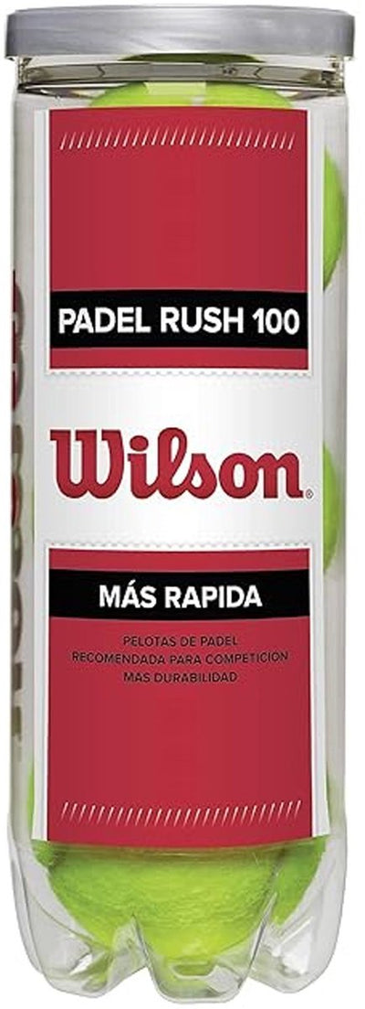 Wilson Padel Rush100 Padelball Tube 3 Stück