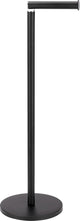 Wenko Toilettenpapierhalter 2-in-1 Schwarz Stahl - Ersatzrollenhalter - Toilettenpapierhalter freistehend - Toilettenpapierhalter stehend - Schwarz