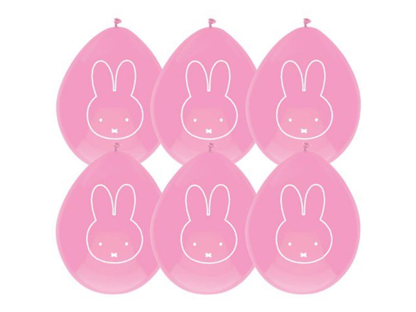 Luftballons Miffy Pink, 6st.