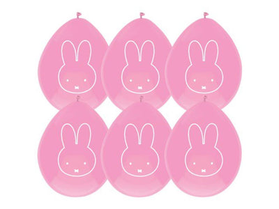 Luftballons Miffy Pink, 6st.