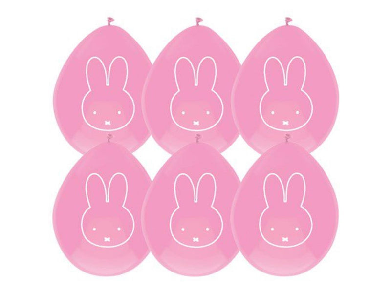 Luftballons Miffy Pink, 6st.