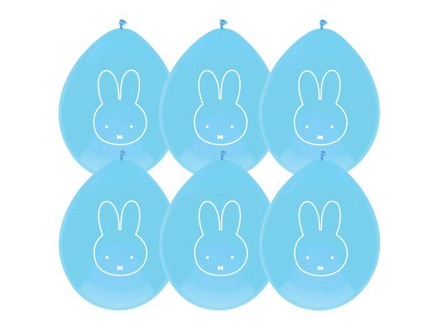 Luftballons Miffy Blue, 6st.