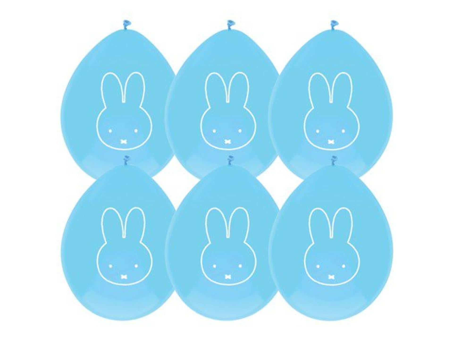 Luftballons Miffy Blue, 6st.