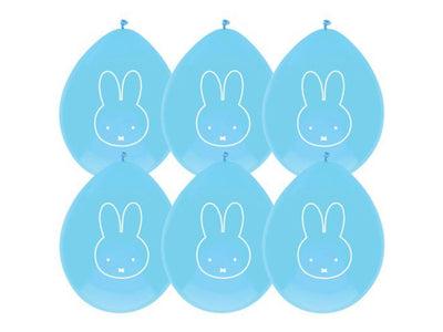 Luftballons Miffy Blue, 6st.