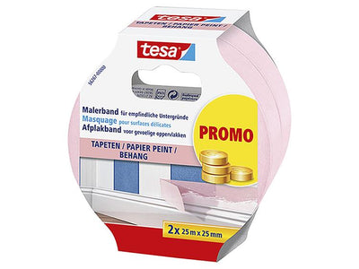 Tesa 1054817 - Doppelpack Maske f. wallp.2 x 25:25 | 3 Stück