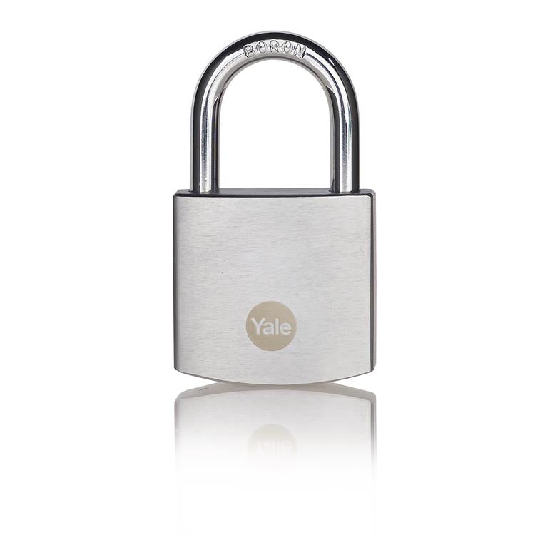 Yale 1065210 – Vorhängeschloss 50 mm Chrom hoch | 3 Stück