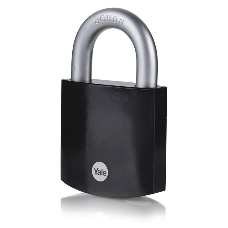 Yale 1065093 - Vorhängeschloss 63mm gehärtet schwarz max | 2 Stk