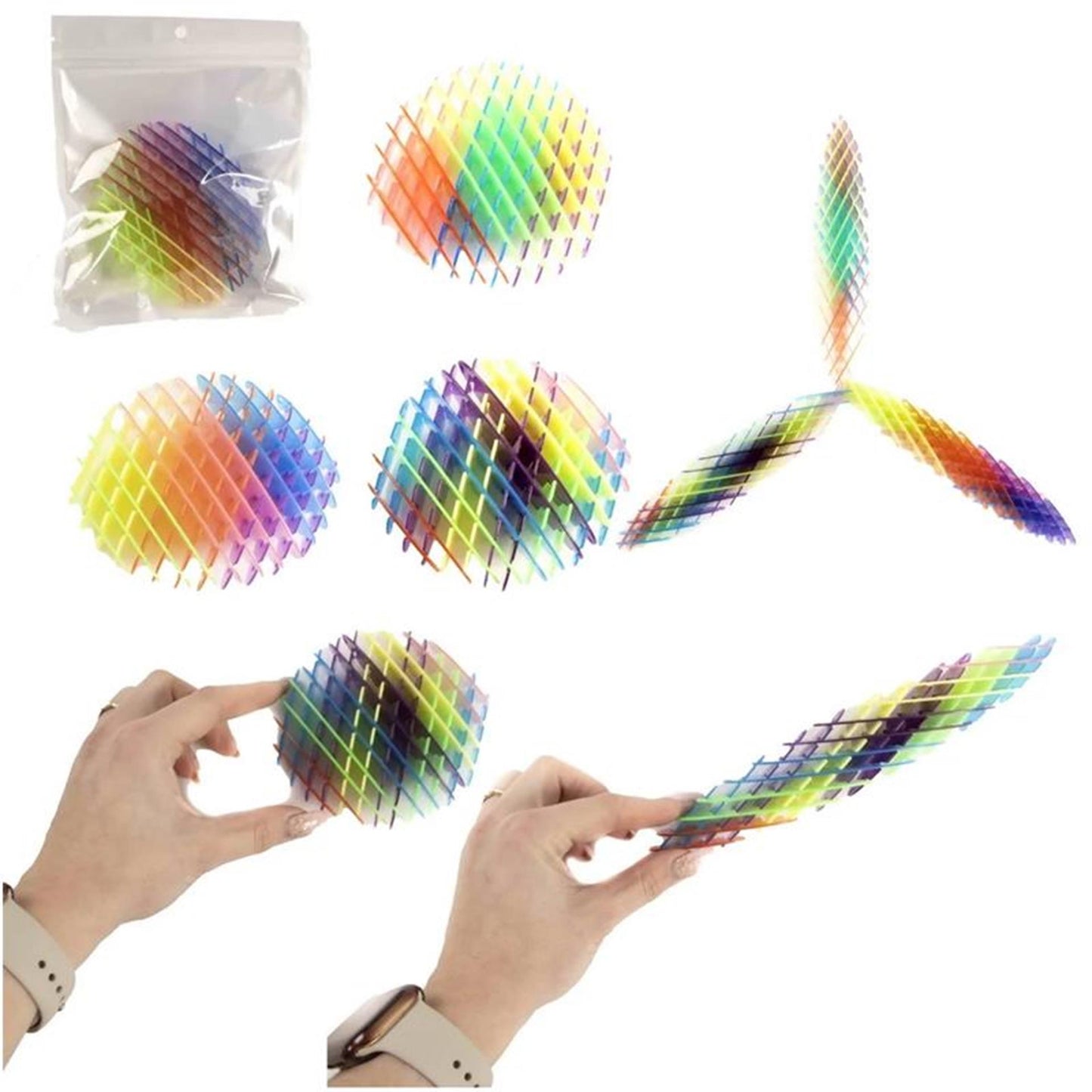 Jono Toys Zappet Morph Wurm Regenbogen