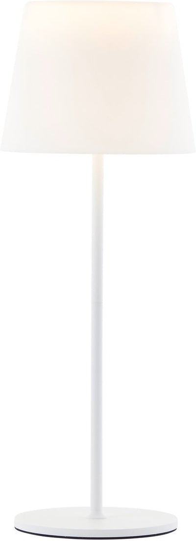 Brilliant AG Brilliant Cappo – Tischleuchte für den Außenbereich – LED 2,5 W – 190 lm – 3000 K – Weiß- und RGB-Farben – wiederaufladbar über USB – 3 Stufen dimmbar – IP44 – Weiß
