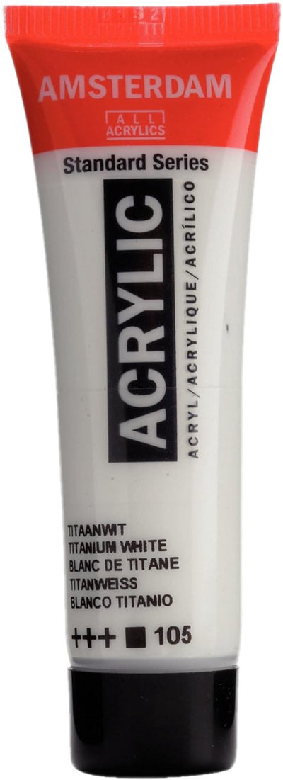 Royal Taals Farbe – Acryl – 105 – Titanweiß – Amsterdam – 20 ml