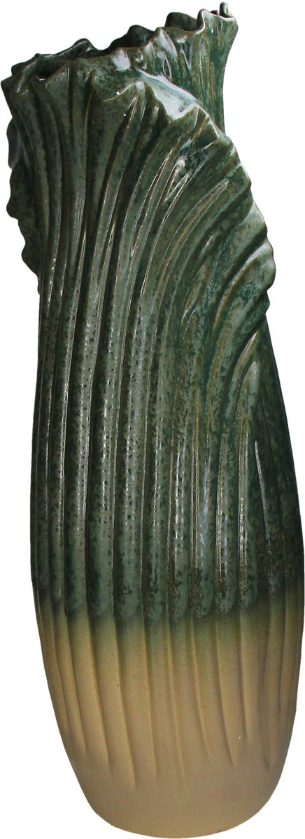 HD Collection Vase Steingut grün 27,5x27,5x78cm