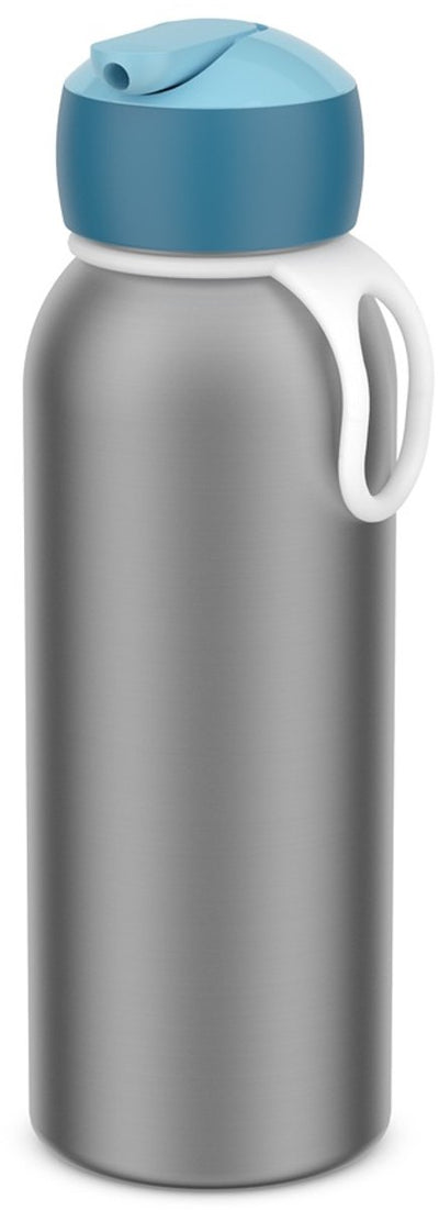 Mepal Isolierflasche Flip-Up Campus – 350 ml – 12 Stunden kalt, 4 Stunden heiß – Trinkflasche mit Strohhalm für Kinder – cooles Blau