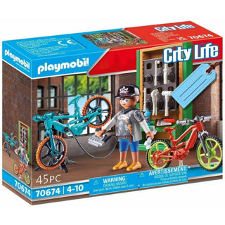 Playmobil 70674 Geschenkset E-Bike-Werkstatt | 2 Stk