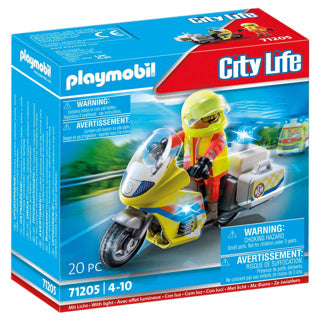 Playmobil City Life Emergency Motor Bike mit blinkendem Licht 71205