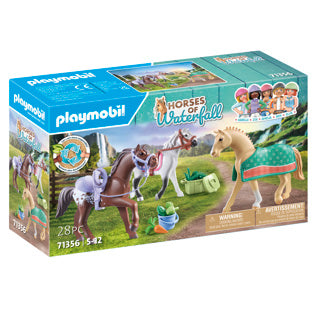 Playmobil -Pferde oder Wasserfall 3 Pferde mit Accessoires 71356