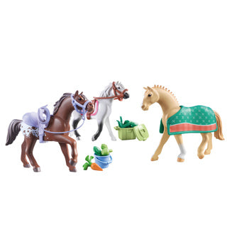 Playmobil -Pferde oder Wasserfall 3 Pferde mit Accessoires 71356