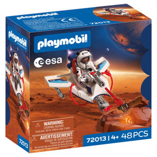 Playmobil Space Esa Raumgleiter | Astronaut - Flugfahrzeug mit Schussfunktion und Greifarm | Weltraumforschung im Kinderzimmer | hochwertiges Spielzeugset | Spaß für Kinder ab 4 Jahren | 72013