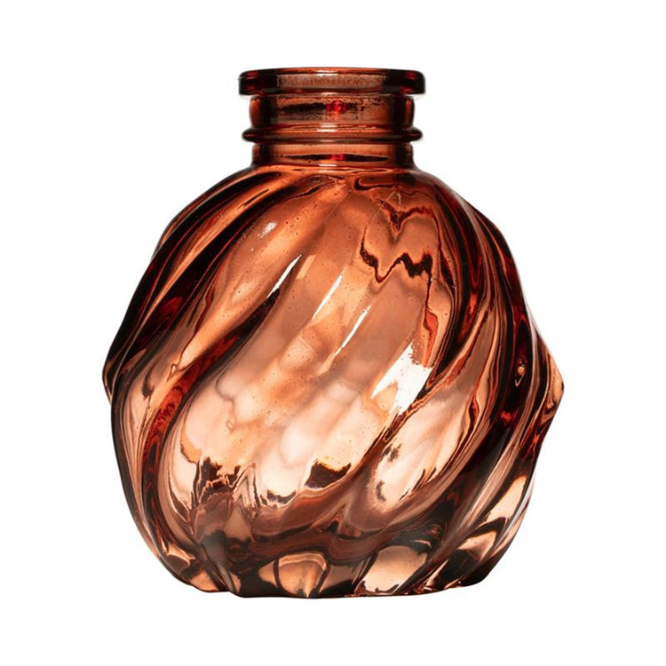 Hakbijl Glas-Gabi-Swirl-Flaschenvase rosa ø6xh8cm