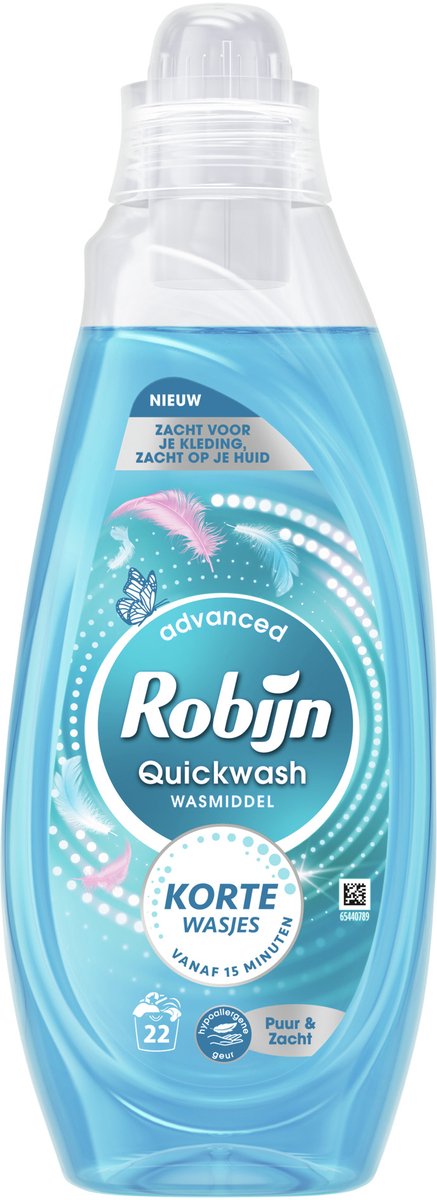 Robijn – Quickwash-Flüssigwaschmittel – Pure Soft – 22 Wäschen