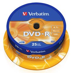 DVD-R Spindel 4,7GB wörtlich 16x 25 Stück