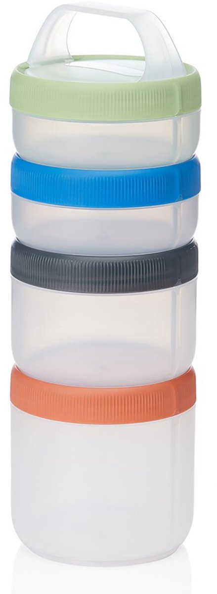 Human Gear Humangear – Stax – groß – klares Spektrum – Starter-4er-Pack – Aufbewahrungsbox – stapelbar