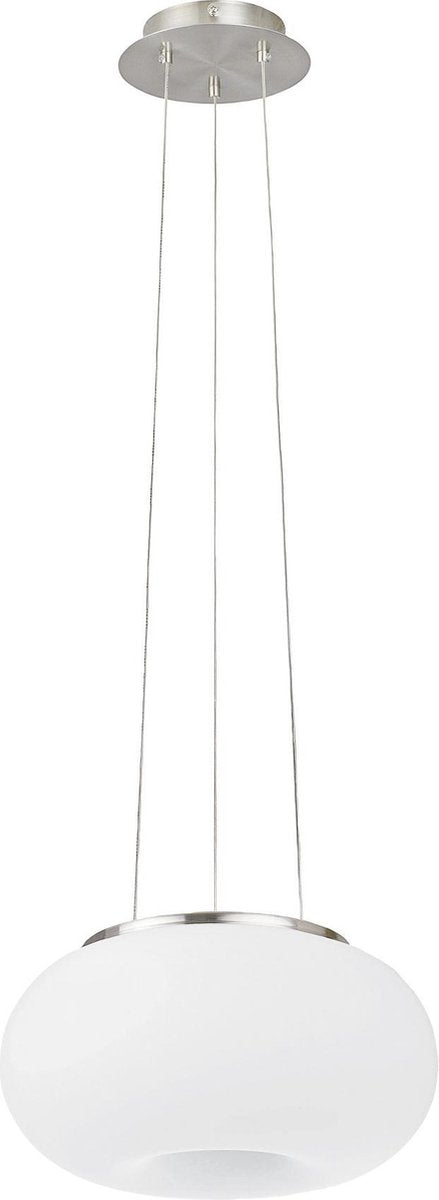 Eglo Optica - Hängelampe - 2 Lichter - ø280mm. - Nickel matt - weiß