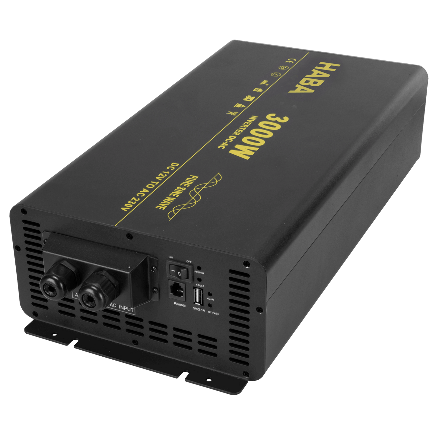 Reiner Sinus-Wechselrichter 12 V-230 V – 3000 W mit Wechselstrompriorität