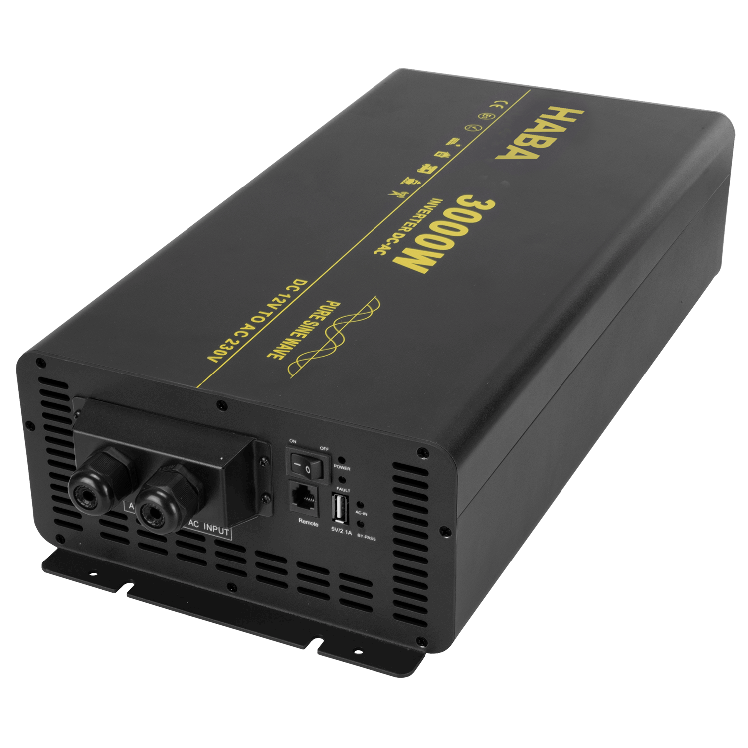 Reiner Sinus-Wechselrichter 12 V-230 V – 3000 W mit Wechselstrompriorität