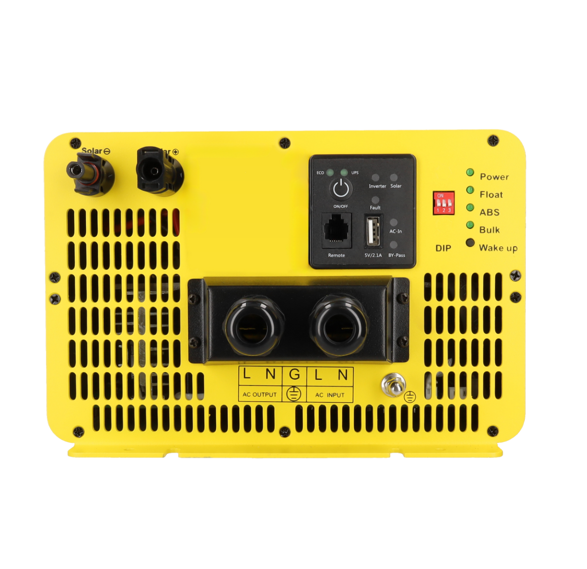 Reiner Sinus-Wechselrichter 12 V-230 V – 2000 W mit Ladegerät, Solarpanel-Anschluss und MPPT-Laderegler