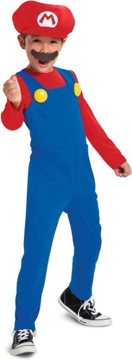Disguise Nintendo Super Mario Brothers Mario Kinderkostüm – Kinder bis 8 Jahre – blau rot