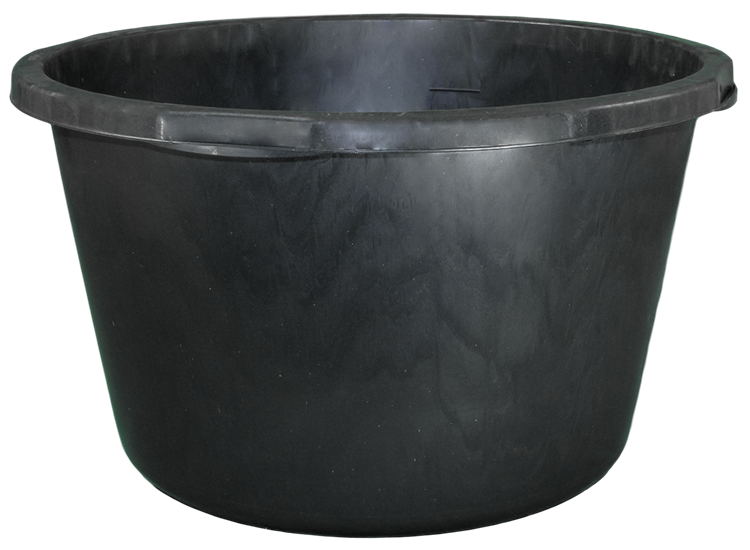 Gripline 1064629 - -d Wanne 40l schwarz mit 4 Griffen und Literbereich | 5 Stück